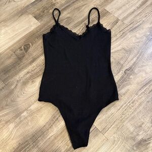 American Eagle Outfitters Black Lace Bodysuit
